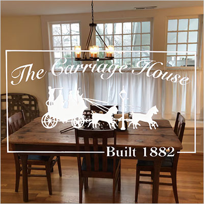 The Carriage House Dining Room with Logo