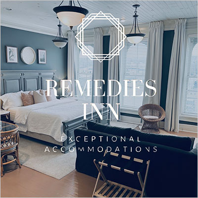 Remedies Inn Room Photo with Logo